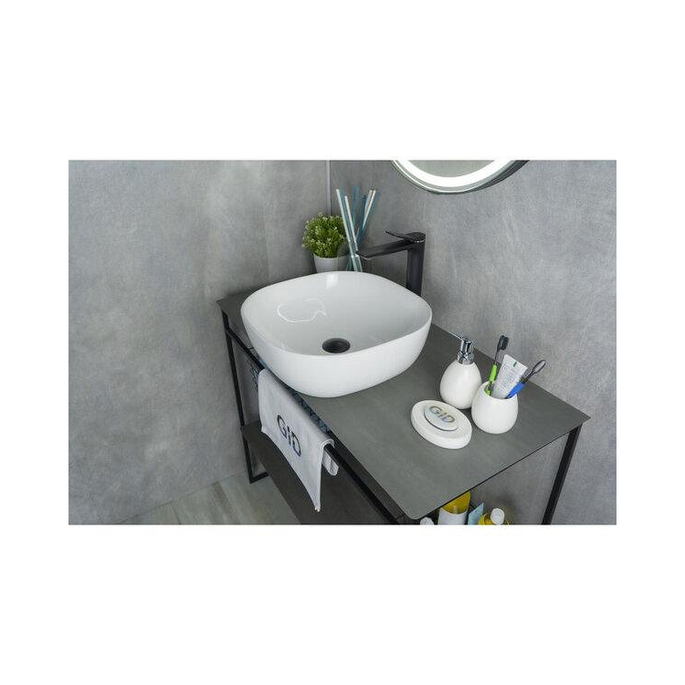 Раковина накладная Gid Geomtrico 42.5x42.5x14.5см, D1301 51180, белый