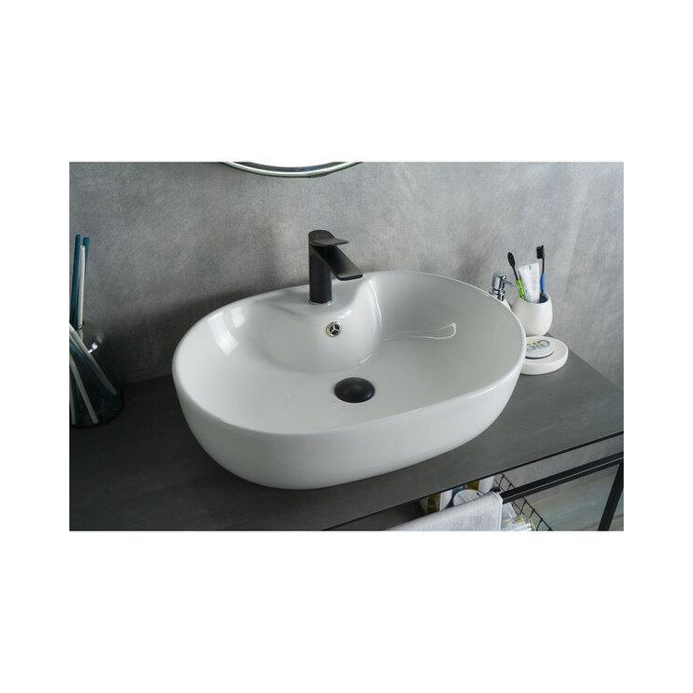 Раковина накладная Gid Lago 59x41x16см, N9163 51127, белый