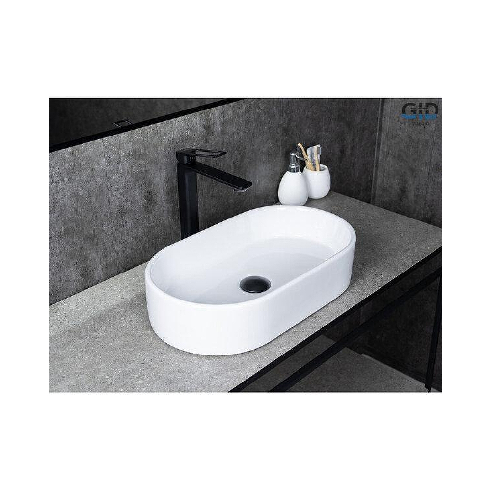 Раковина накладная Gid Lago 52.5x30.5x11.5см, N9020 51209, белый