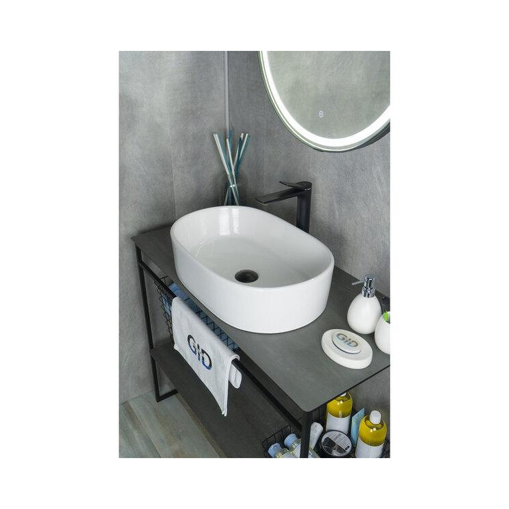 Раковина накладная Gid Lago 56x35x14см, N9025 51111, белый