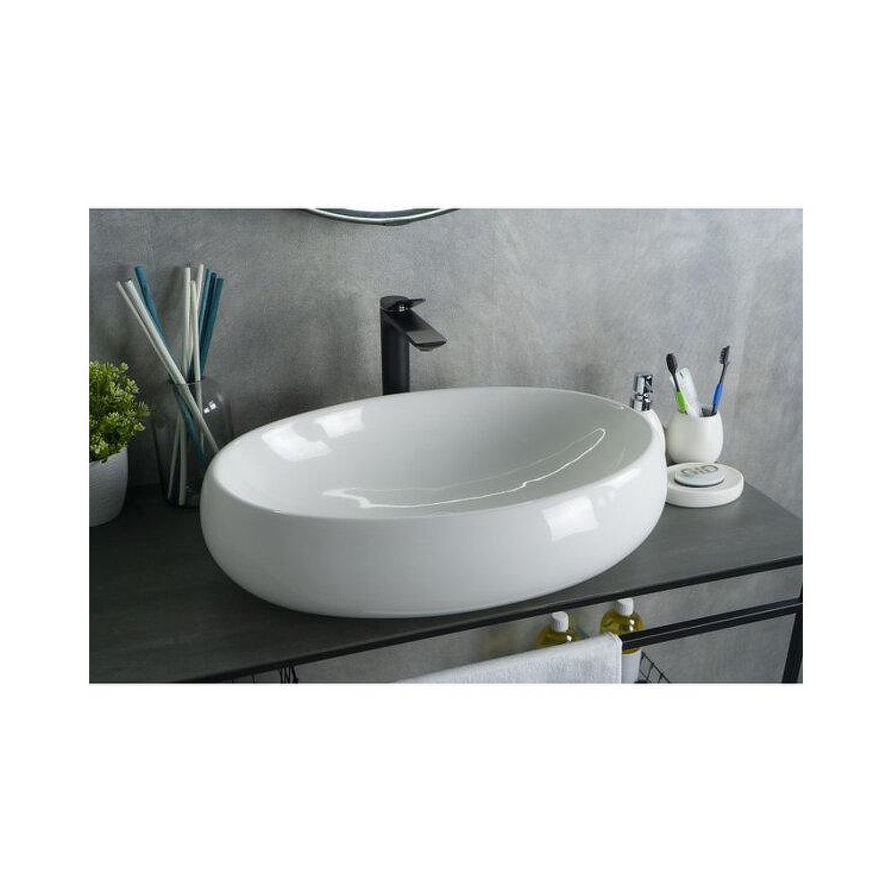 Раковина накладная Gid Lago 60x41x15см, N9030a 51114, белый