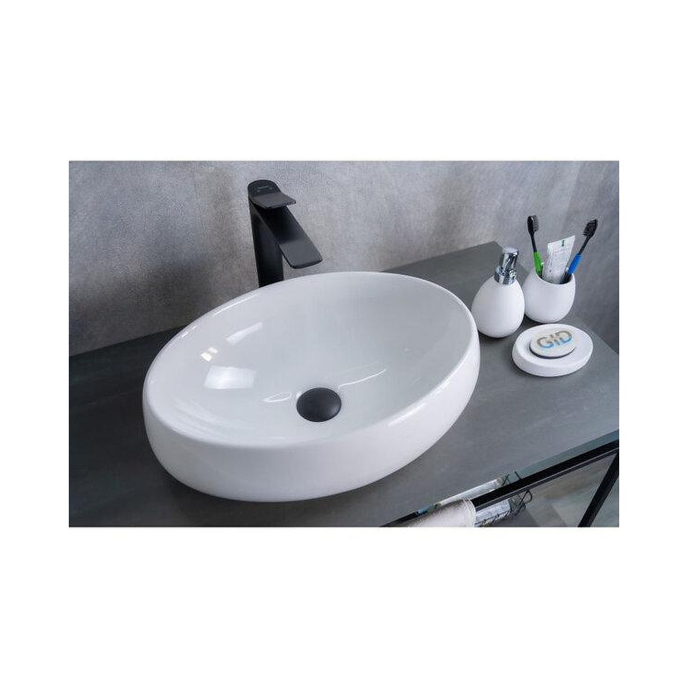 Раковина накладная Gid Lago 48x34x15см, N9030b 51115, белый