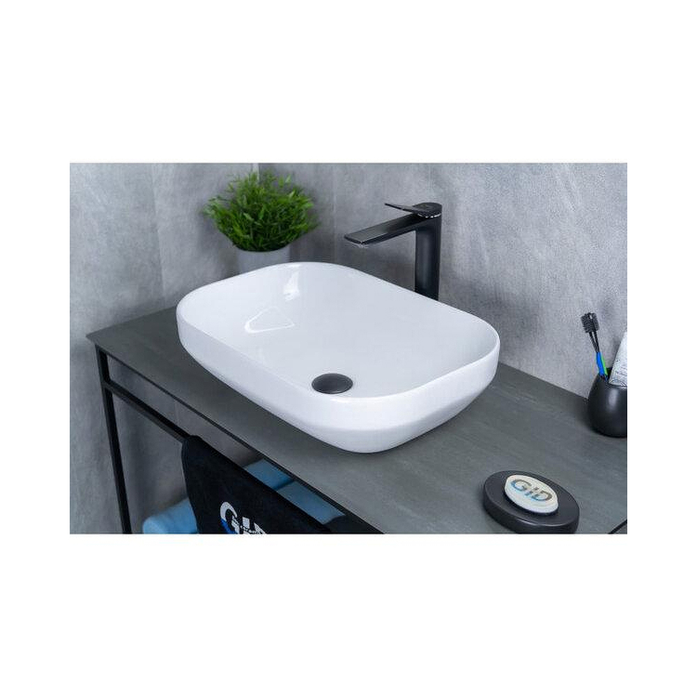 Раковина накладная Gid Lago 50x36x14.5см, D1468 51195, белый