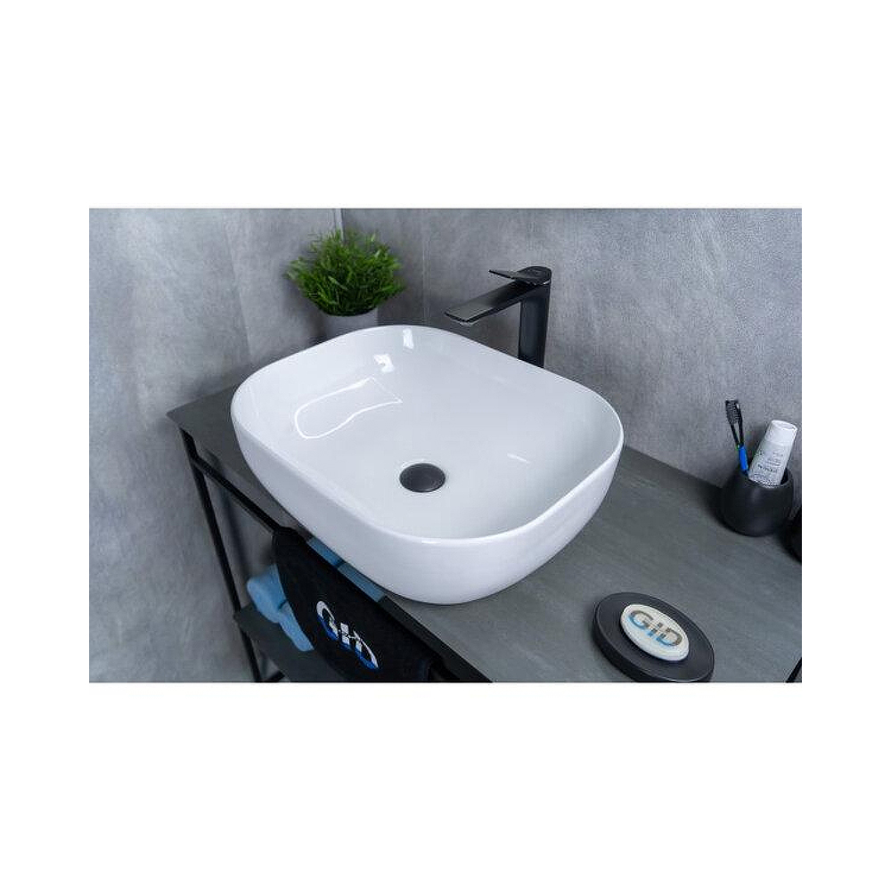 Раковина накладная Gid Geomtrico 50x40x14см, D1302 51198, белый