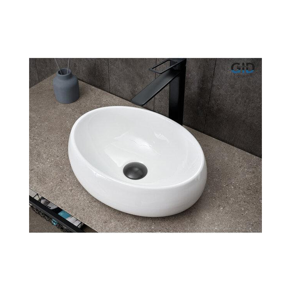 Раковина накладная Gid Lago 40x30x13.5см, N9030ds 51235, белый