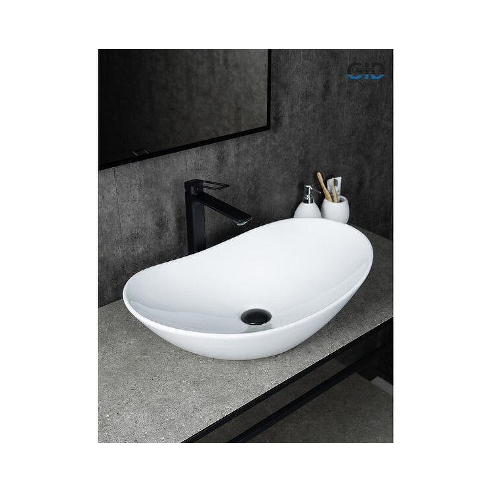 Раковина накладная Gid Lago 61x37x15см, N9811 51175, белый