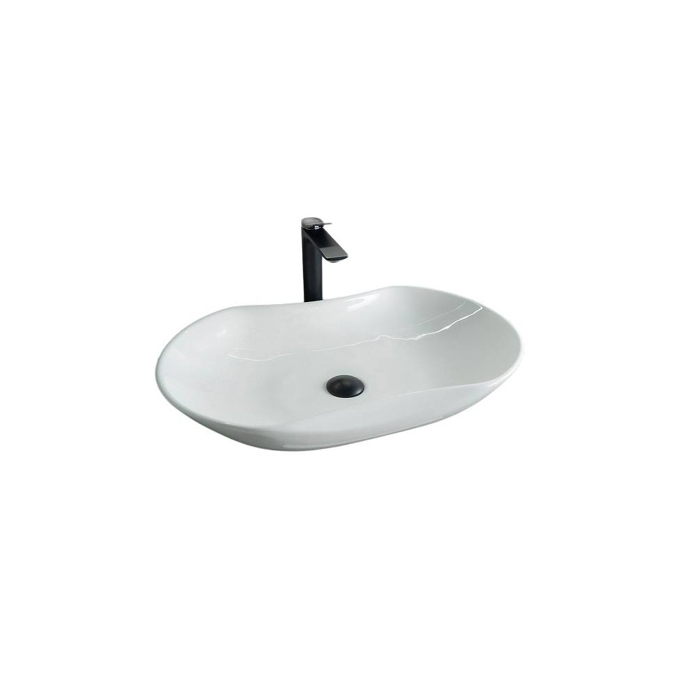 Раковина накладная Gid Lago 66.5x41x12см, N9175 51128, белый