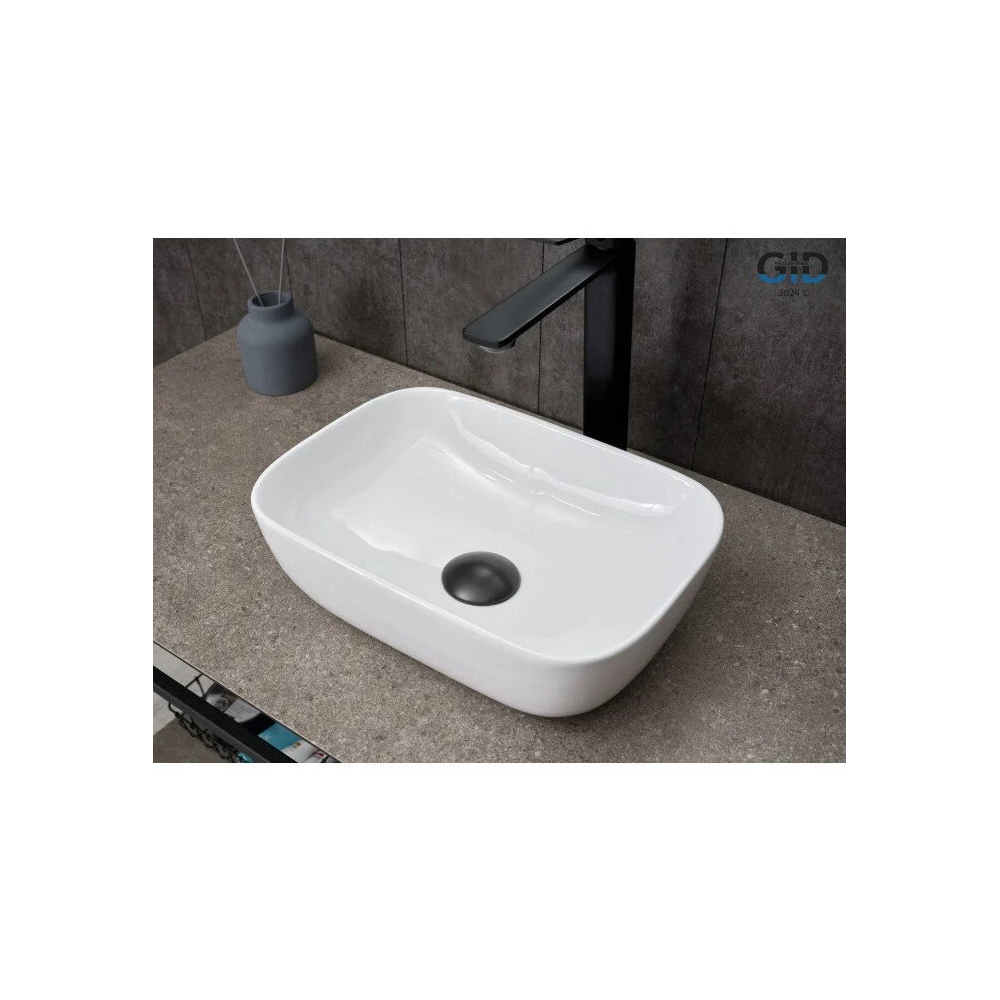 Раковина накладная Gid Geomtrico 36x25x11.5см, N1334 51237, белый