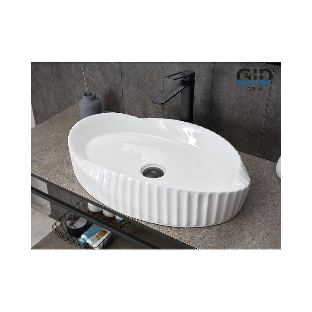 Раковина накладная Gid Creativo 60x38.5x13.5см, 888s 51223, белый