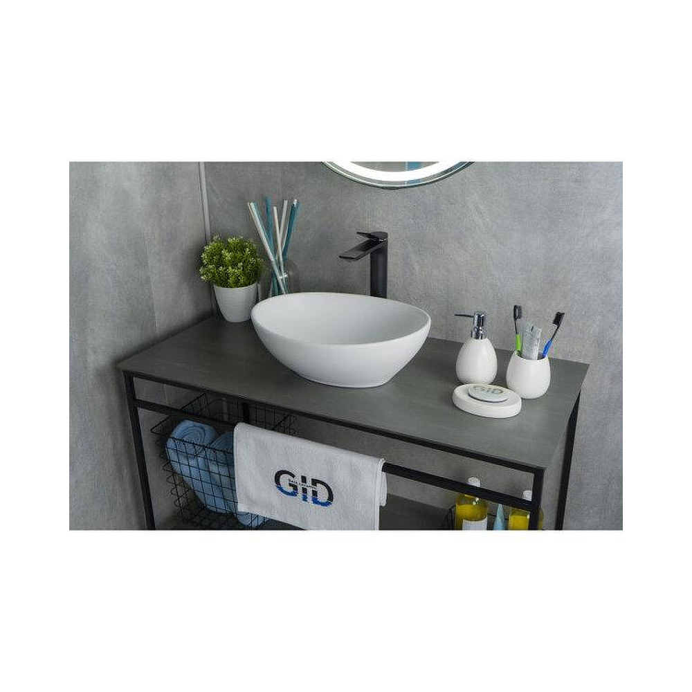 Раковина накладная Gid Lago41x34x15см, N900 51164, белый