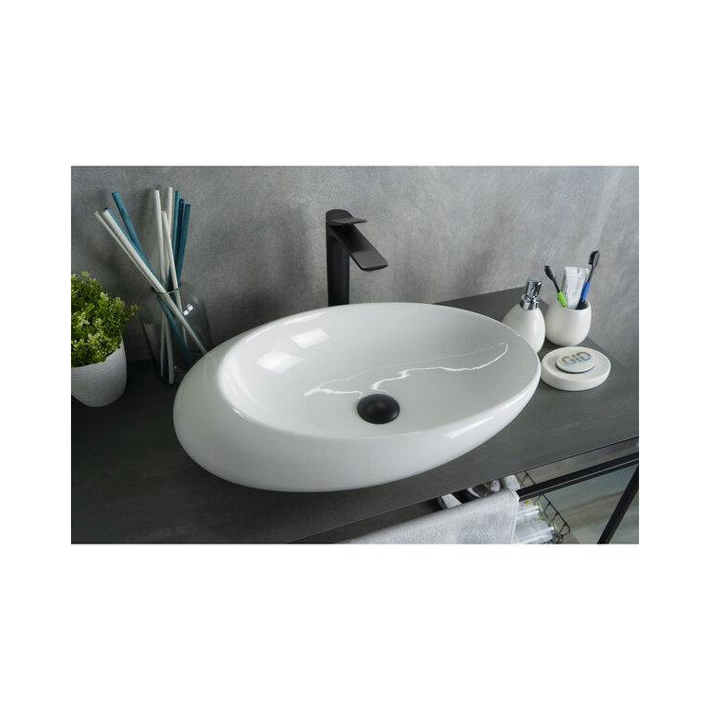 Раковина накладная Gid Creativo 59x37x14см, N9050 51167, белый