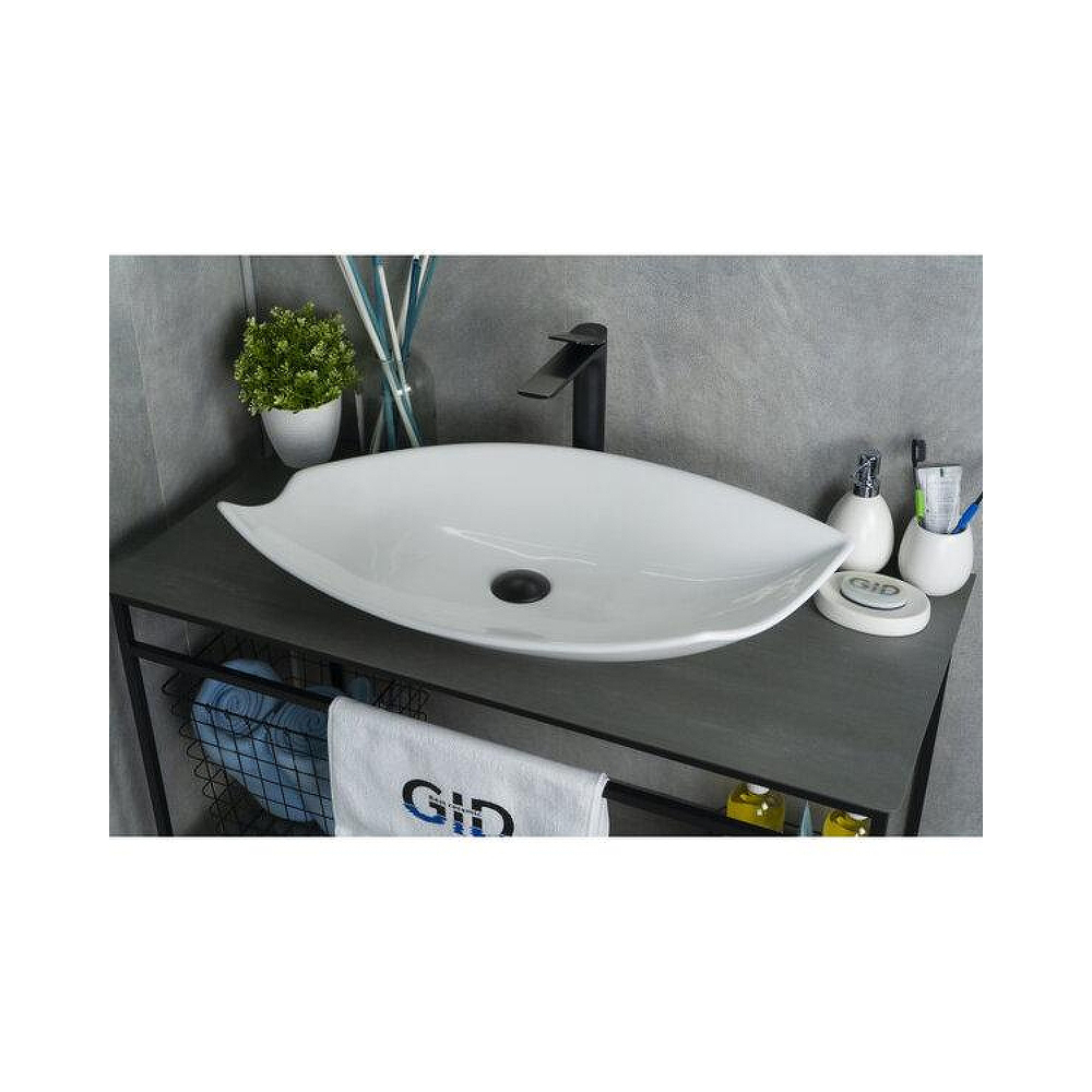 Раковина накладная Gid Creativo 74x38x13см, N9178 51171, белый