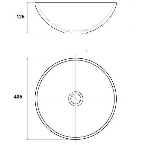 Раковина-чаша Bronze de Luxe (Бронз Де Люкс) Marrakesh серый 405x405x125 мм (1008G)