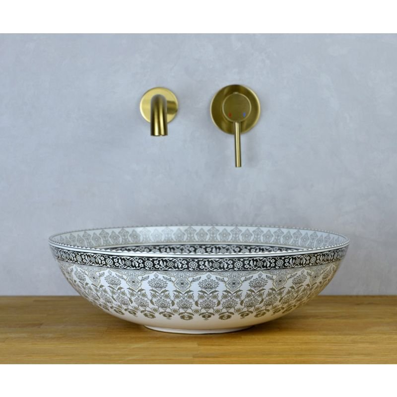 Раковина-чаша Bronze de Luxe (Бронз Де Люкс) Marrakesh серый 405x405x125 мм (1008G)