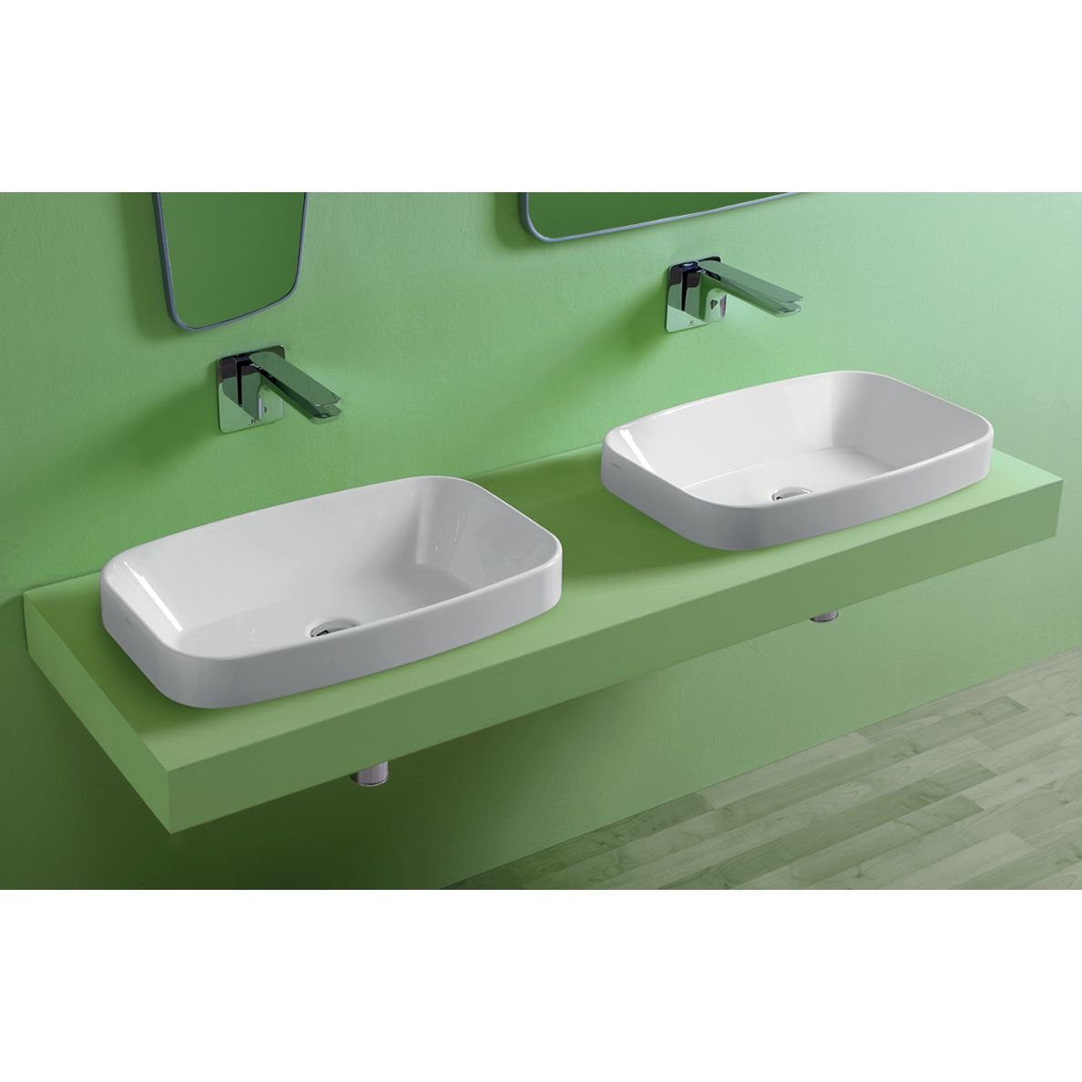 Раковина Simas (Симас) Baden Baden 60х38 см, без отверстий, цвет: белый BB11bi