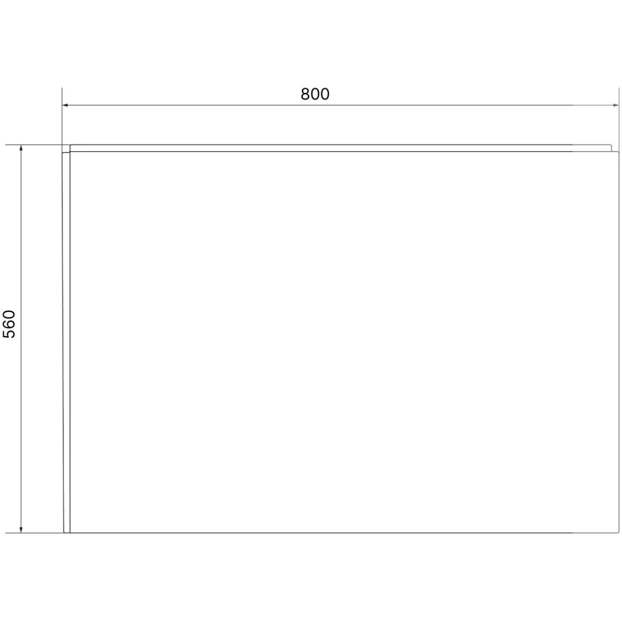 Панель боковая 1MarKa (1Марка) Flat MG L 80 белый (02бфл80мгл)