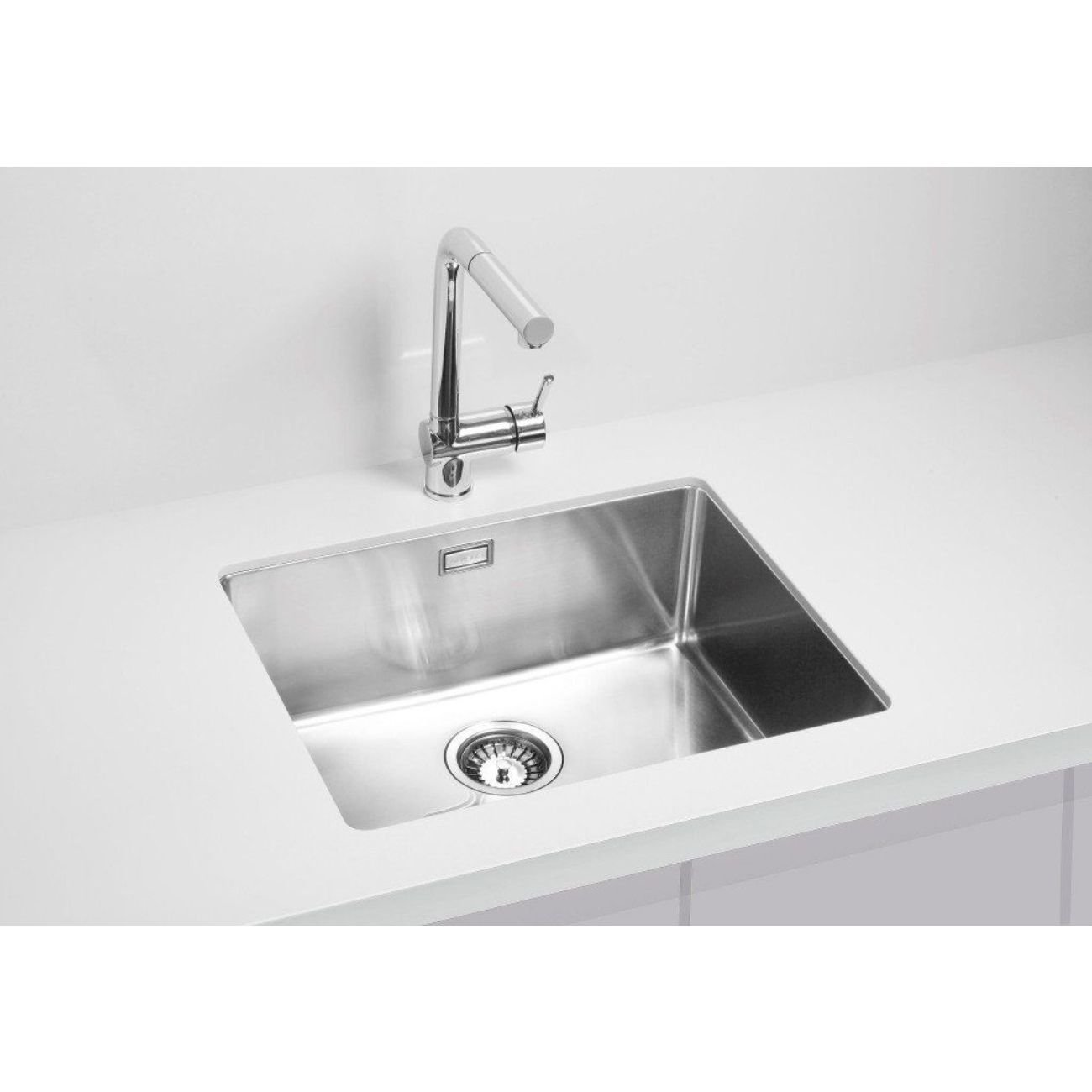 Мойка кухонная прямоугольная Alveus (Алвеус) Kombino 50 Нержавеющая сталь SAT (1100237) с сифоном