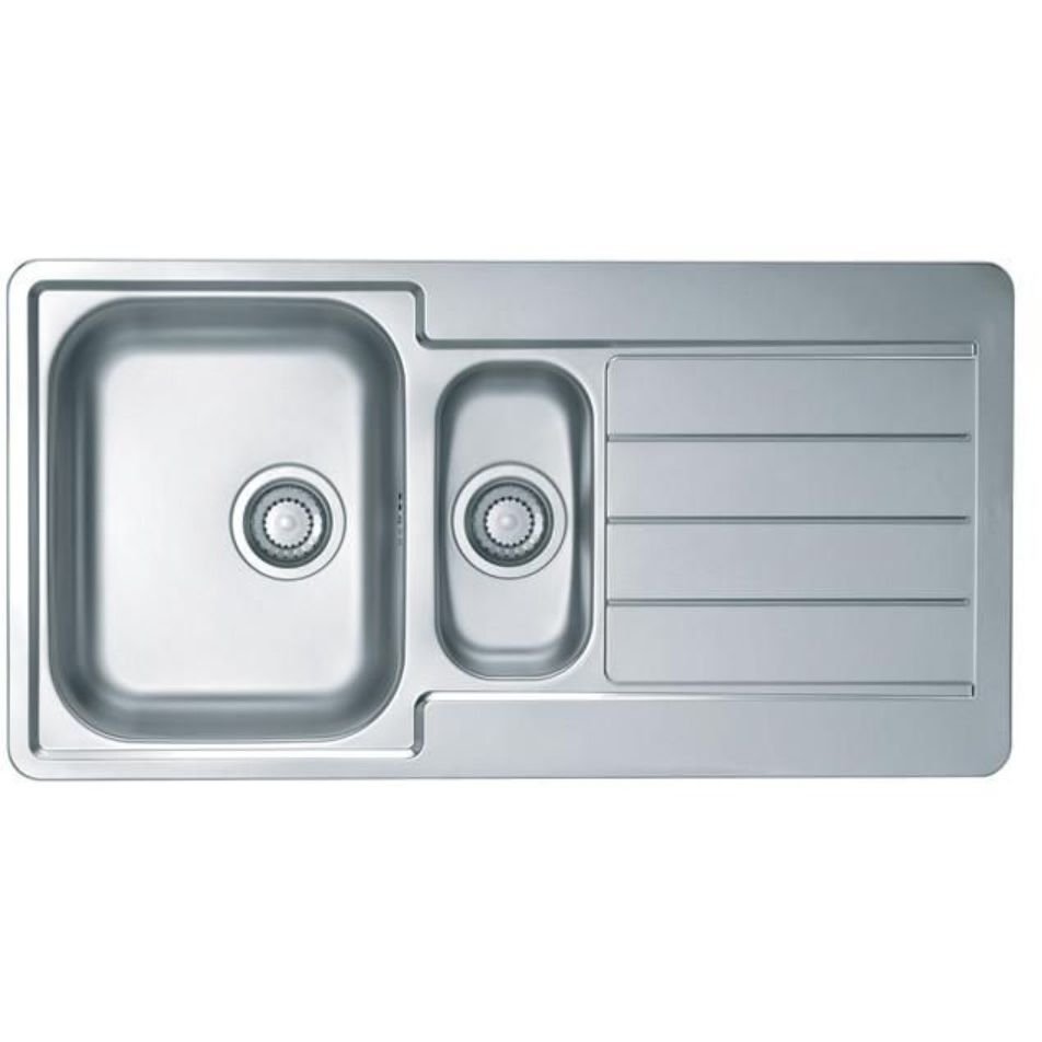Мойка кухонная прямоугольная Alveus (Алвеус) Line 10 Нержавеющая сталь NAT (1064281) с сифоном