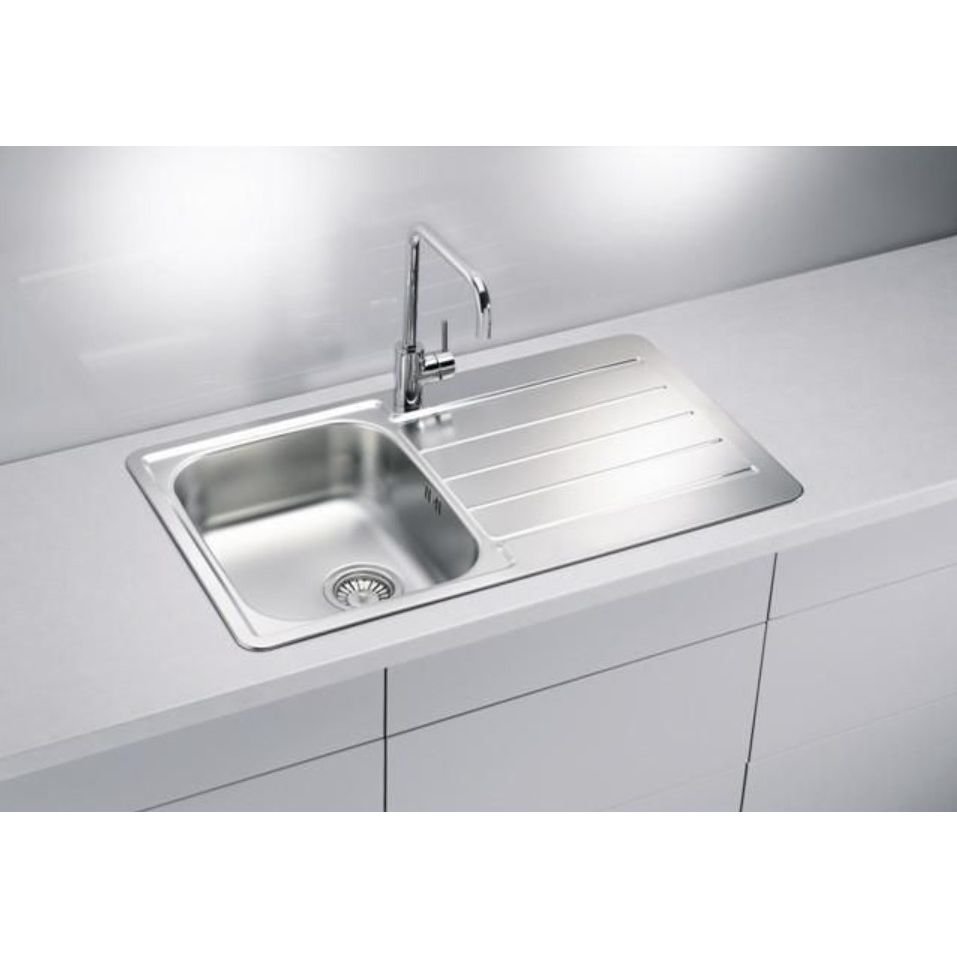 Мойка кухонная прямоугольная Alveus (Алвеус) Line 20 Нержавеющая сталь NAT (1065560) с сифоном