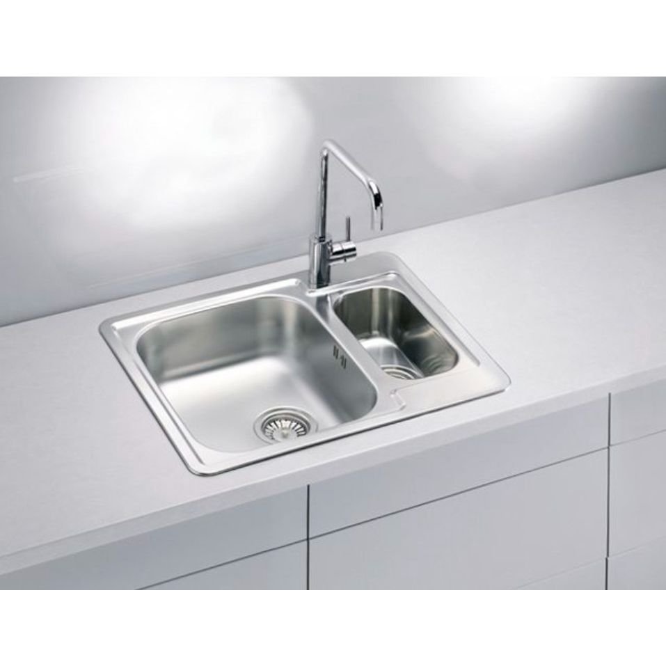 Мойка кухонная прямоугольная Alveus (Алвеус) Line 50 Нержавеющая сталь NAT (1065676) с сифоном