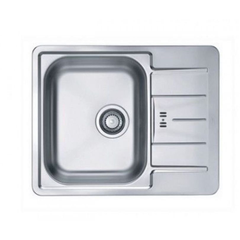Мойка кухонная прямоугольная Alveus (Алвеус) Line 60 Нержавеющая сталь NAT (1065681) с сифоном 1064388