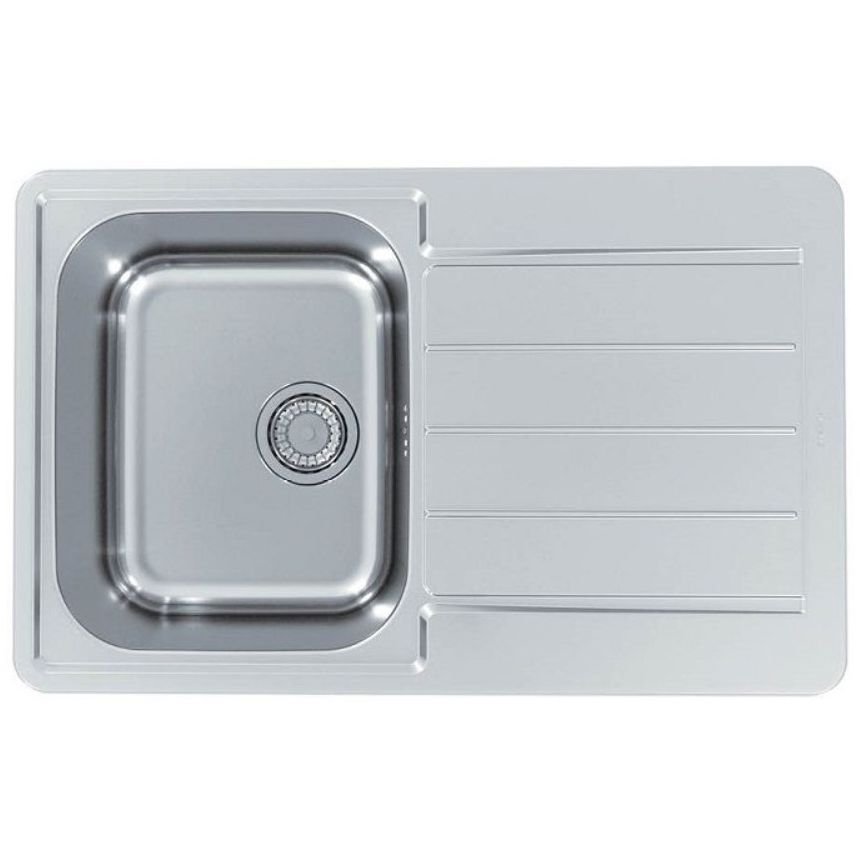 Мойка кухонная прямоугольная Alveus (Алвеус) Line Max 80 Нержавеющая сталь SAT (1136608) с сифоном 1064393