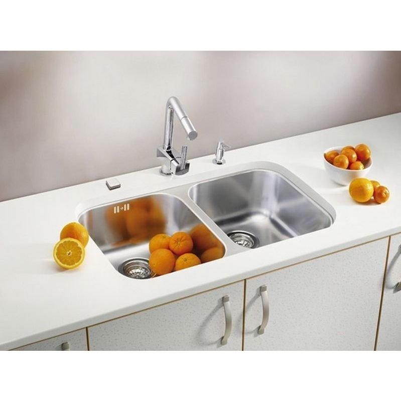 Мойка кухонная прямоугольная Alveus (Алвеус) Duo 30 Нержавеющая сталь SAT (1036849) с сифоном