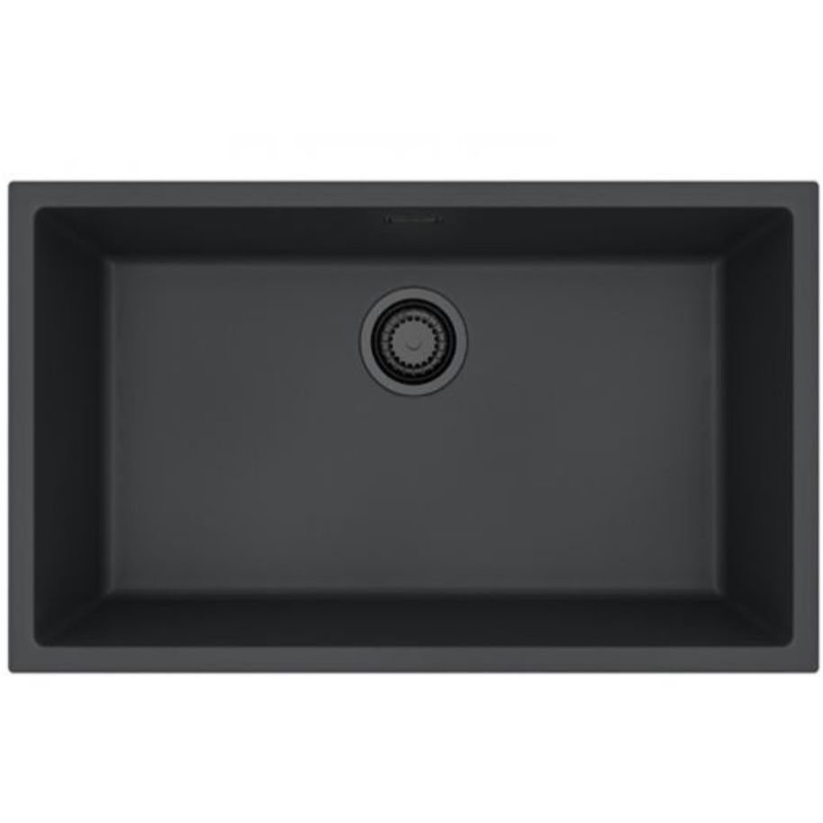 Мойка кухонная прямоугольная Alveus (Алвеус) Granital Omni 40 Deep Black-G90 BE (1150064) с сифоном 1148151