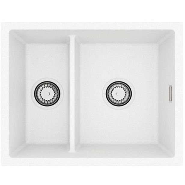 Мойка кухонная прямоугольная Alveus (Алвеус) Granital Omni 50 Arctic-G11 (1150065) с сифоном 1145083