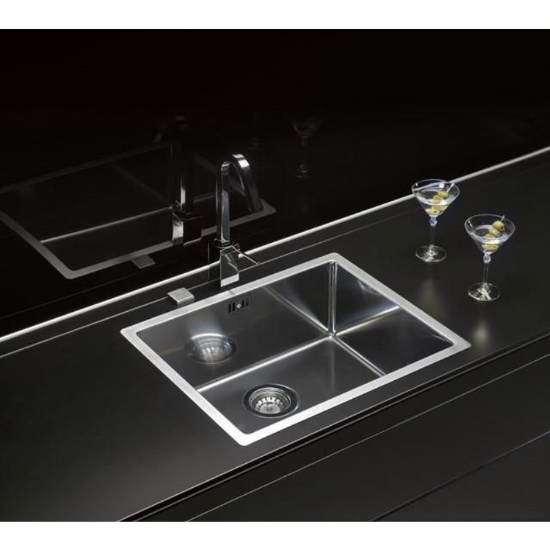 Мойка кухонная прямоугольная Alveus (Алвеус) Quadrix 50 BRS (1102606) с сифоном