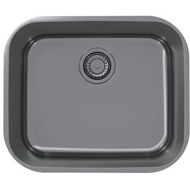 Мойка кухонная прямоугольная Alveus (Алвеус) Monarch PVD Variant 10 Antracit (1113582) с выпуском без сифона