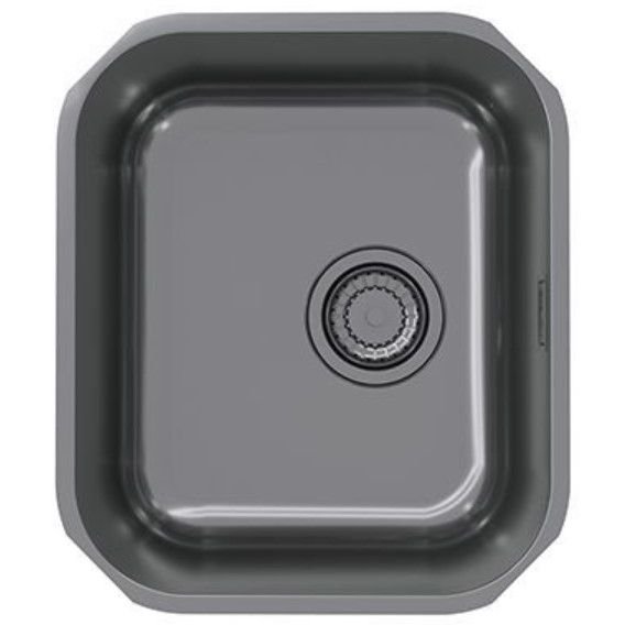 Мойка кухонная прямоугольная Alveus (Алвеус) Monarch PVD Variant 40 Antracit (1113589) с выпуском без сифона