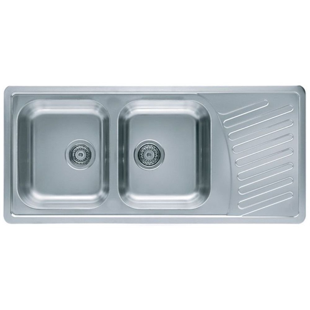 Мойка кухонная прямоугольная Alveus (Алвеус) Elegant 70 Нержавеющая сталь Satin (1009386) с сифоном
