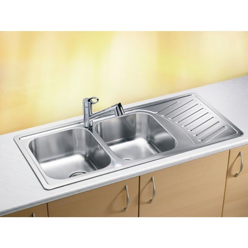 Мойка кухонная прямоугольная Alveus (Алвеус) Elegant 70 Нержавеющая сталь Satin (1009386) с сифоном