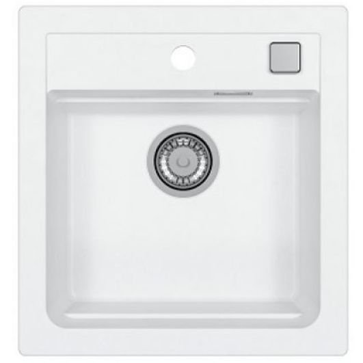 Мойка кухонная квадратная Alveus (Алвеус) Granital Atrox 20 Arctic-G11 (1131986) с сифоном
