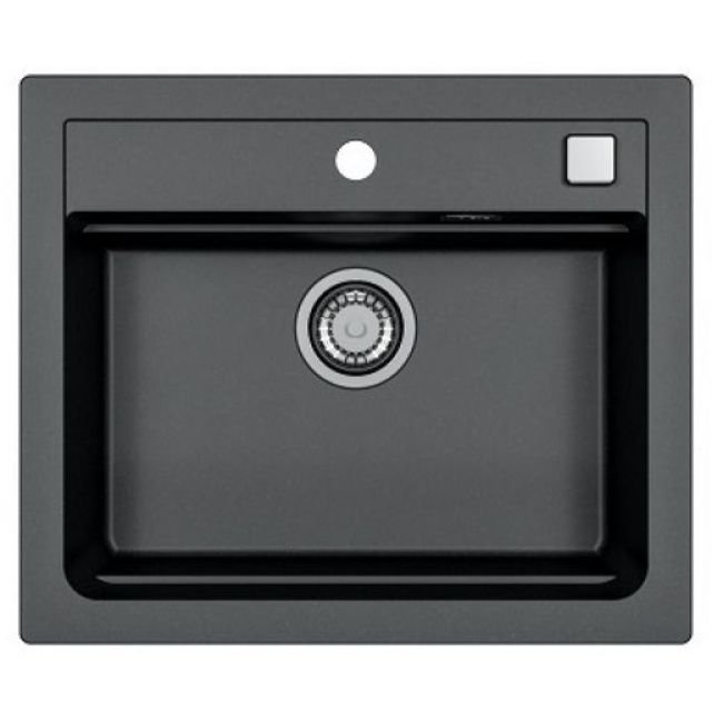 Мойка кухонная прямоугольная Alveus (Алвеус) Granital Atrox 30 Carbon-G91 (1131996) с сифоном