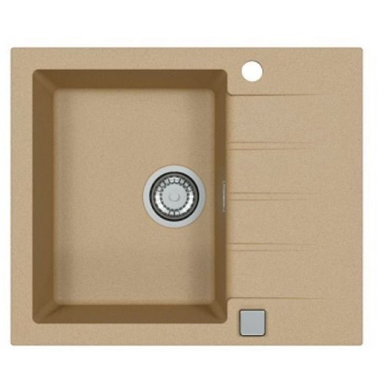 Мойка кухонная прямоугольная Alveus (Алвеус) Granital Cadit 10 Beige-G55 (1132019) с сифоном