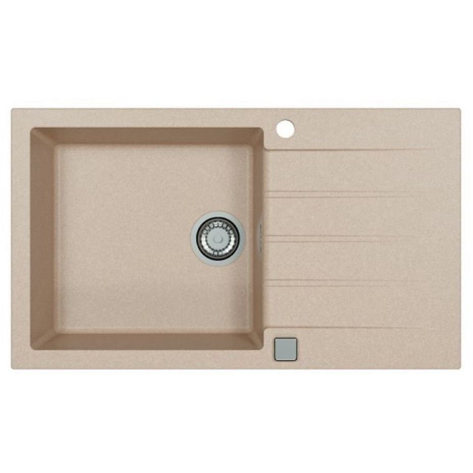 Мойка кухонная прямоугольная Alveus (Алвеус) Granital Cadit 40 Terra-G22 (1132028) с сифоном