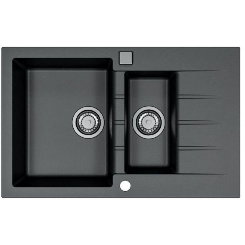 Мойка кухонная прямоугольная Alveus (Алвеус) Granital Cadit 70 Carbon-G91 (1131361) с сифоном