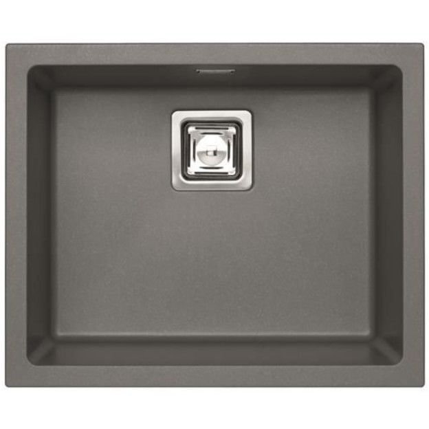 Мойка кухонная прямоугольная Alveus (Алвеус) Granital Plus Quadrix 50 Steel-G04M (1108037) с сифоном