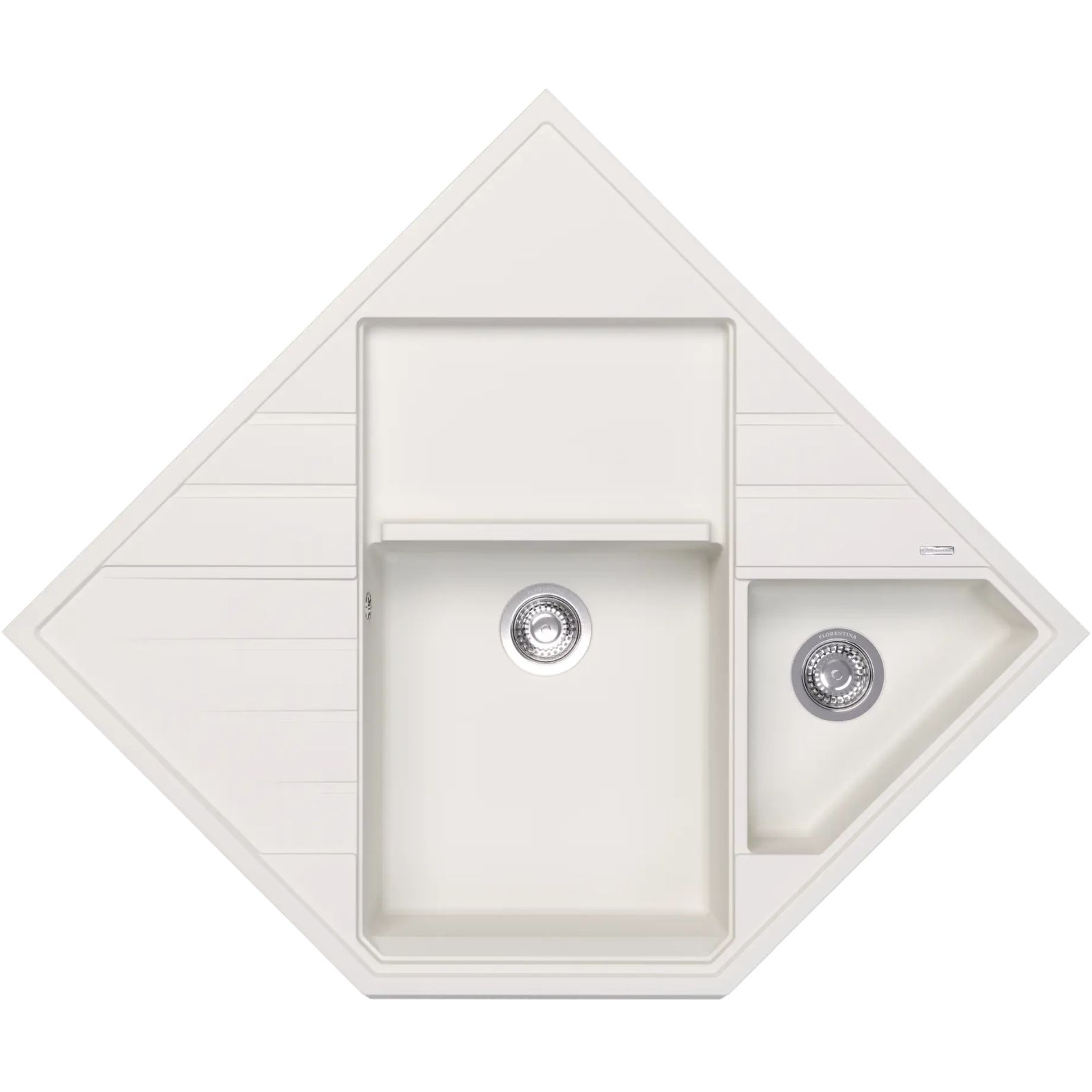 Мойка кухонная угловая Флорентина (Florentina) Бомбей Жасмин (20.375.J0900.201)