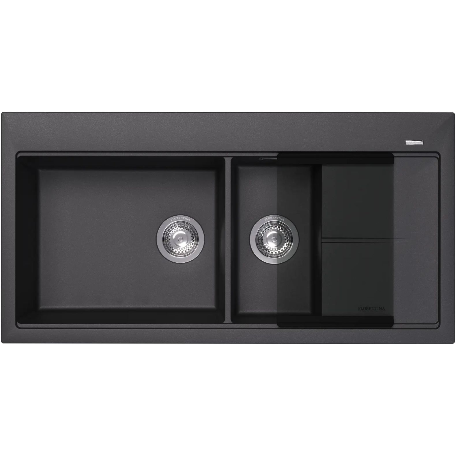 Мойка кухонная прямоугольная Флорентина (Florentina) Россана Антрацит (20.335.E1000.302)