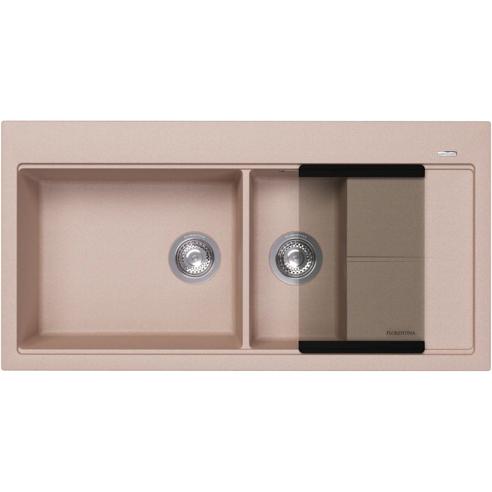 Мойка кухонная прямоугольная Флорентина (Florentina) Россана Песочная (20.335.E1000.107)