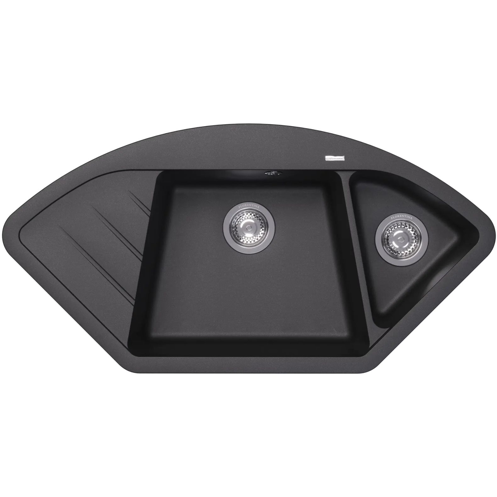 Мойка кухонная угловая Флорентина (Florentina) Веста Антрацит (20.285.E1005.302)