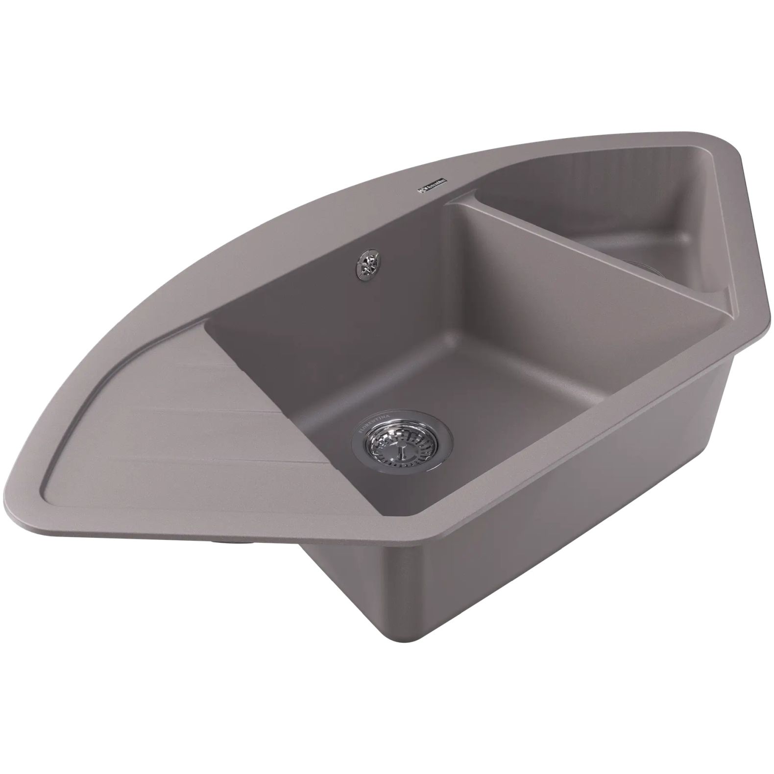 Мойка кухонная угловая Флорентина (Florentina) Веста Грей (20.285.E1005.305)