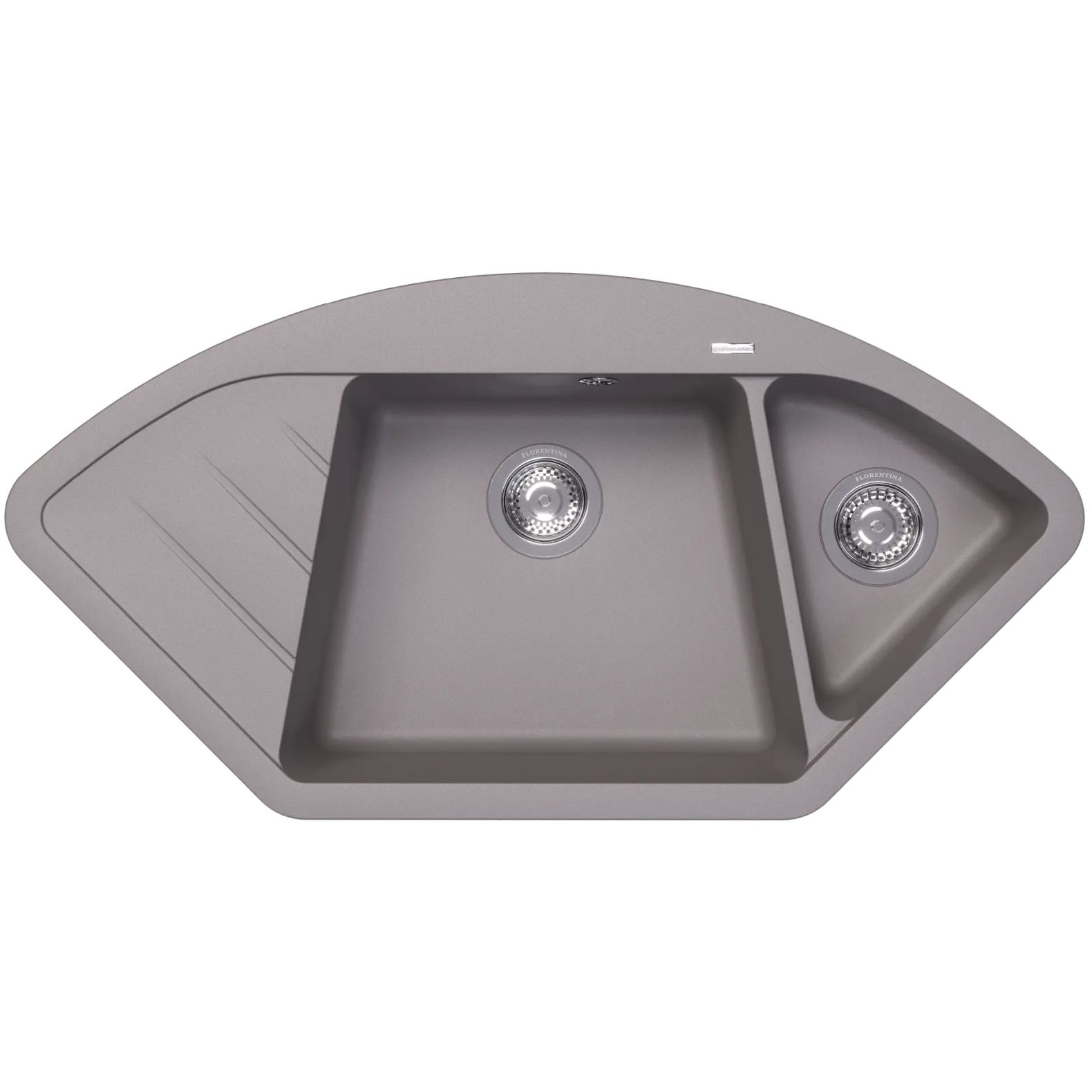 Мойка кухонная угловая Флорентина (Florentina) Веста Грей (20.285.E1005.305)