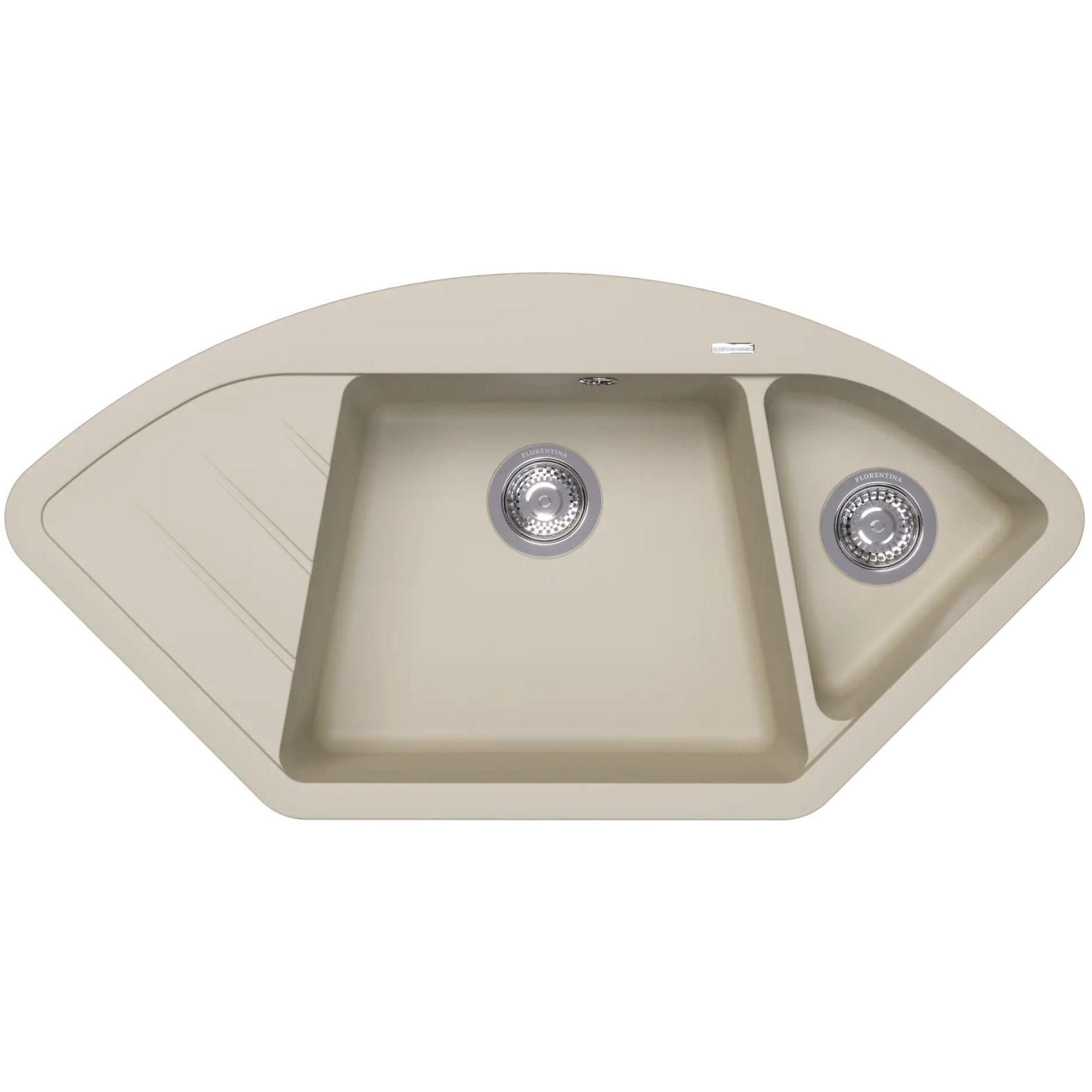 Мойка кухонная угловая Флорентина (Florentina) Веста Шампань (20.285.E1005.202)