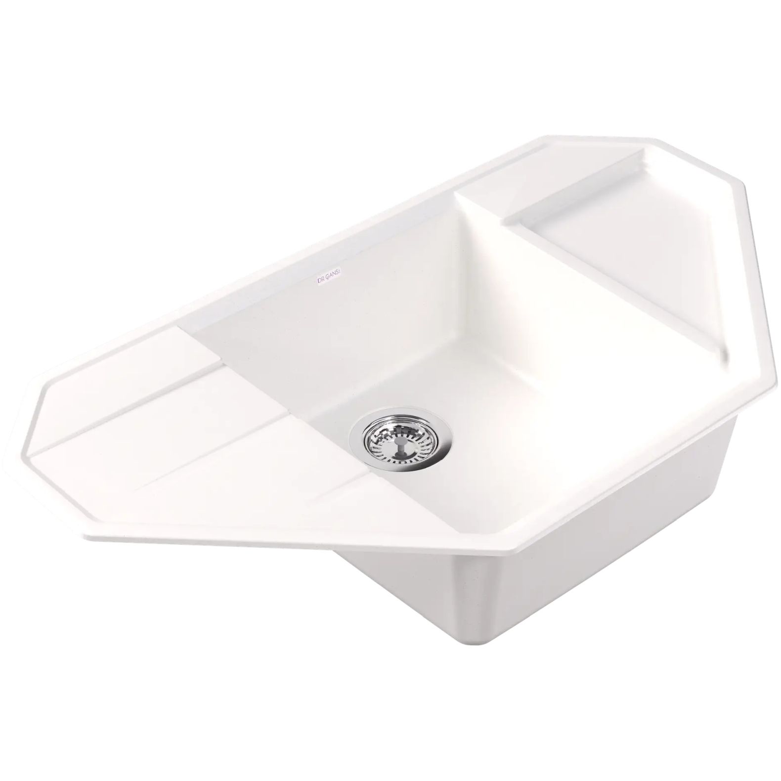 Мойка кухонная угловая Bamboo (Бамбу) Крона 910 Белый (29.040.D0910.401)