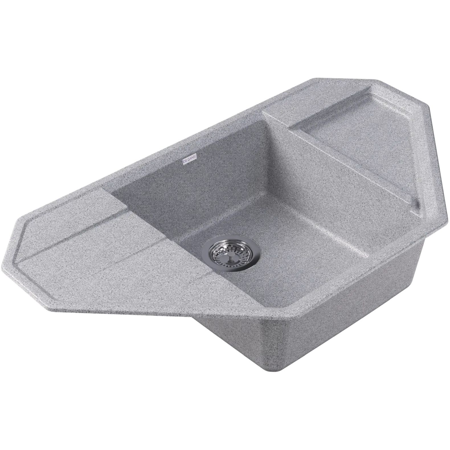 Мойка кухонная угловая Bamboo (Бамбу) Крона 910 Серый (29.040.D0910.408)