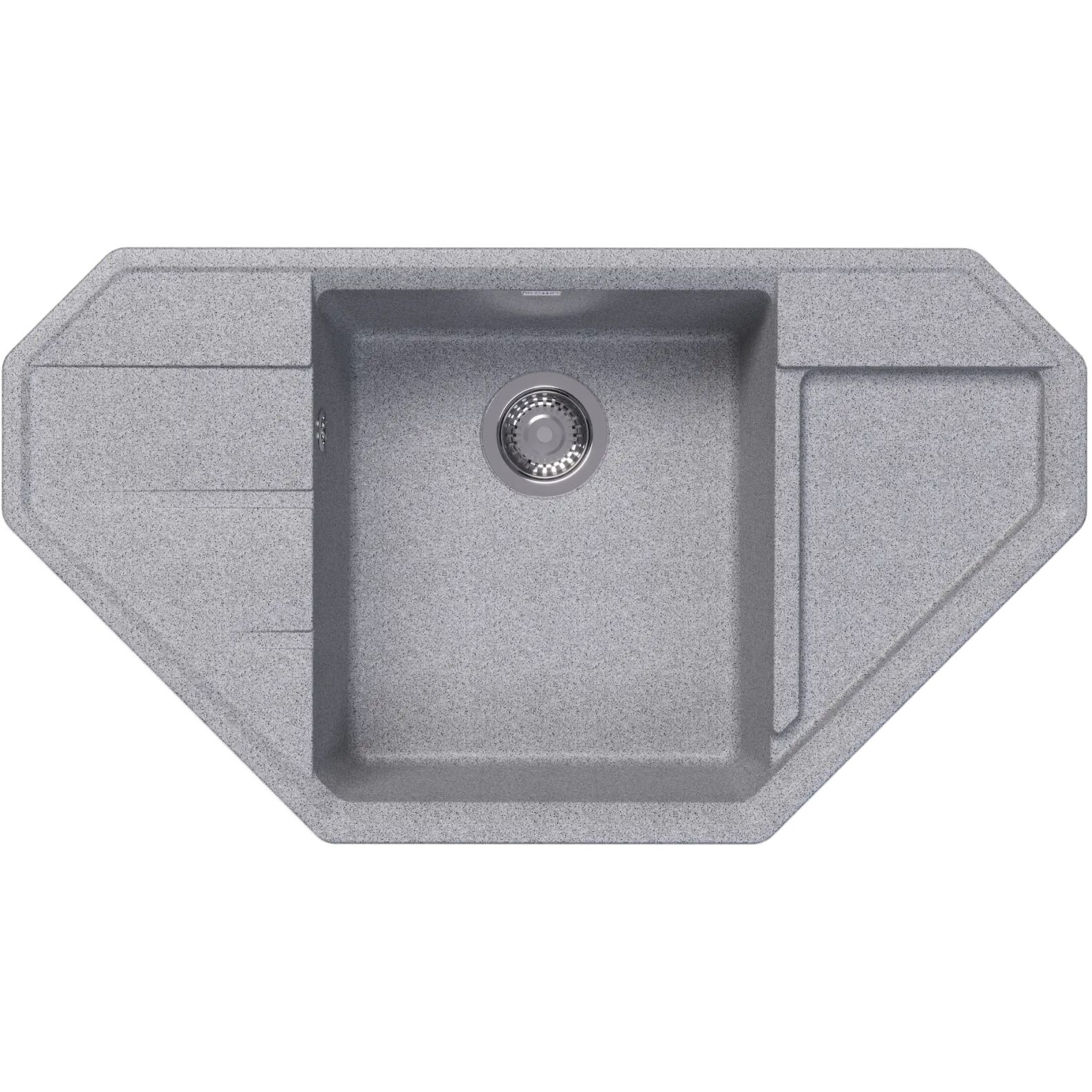 Мойка кухонная угловая Bamboo (Бамбу) Крона 910 Серый (29.040.D0910.408)
